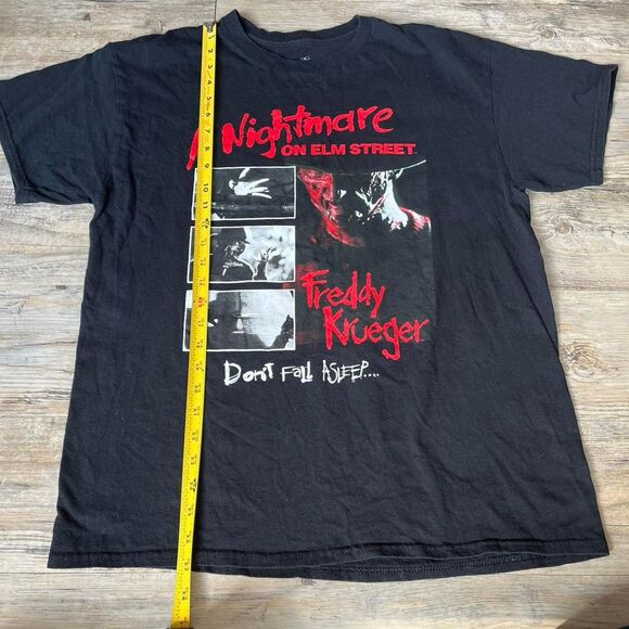 Halloween Freddy Kruger Graphic T-shirt Black Vintage Spooky - Picture 5 of 7